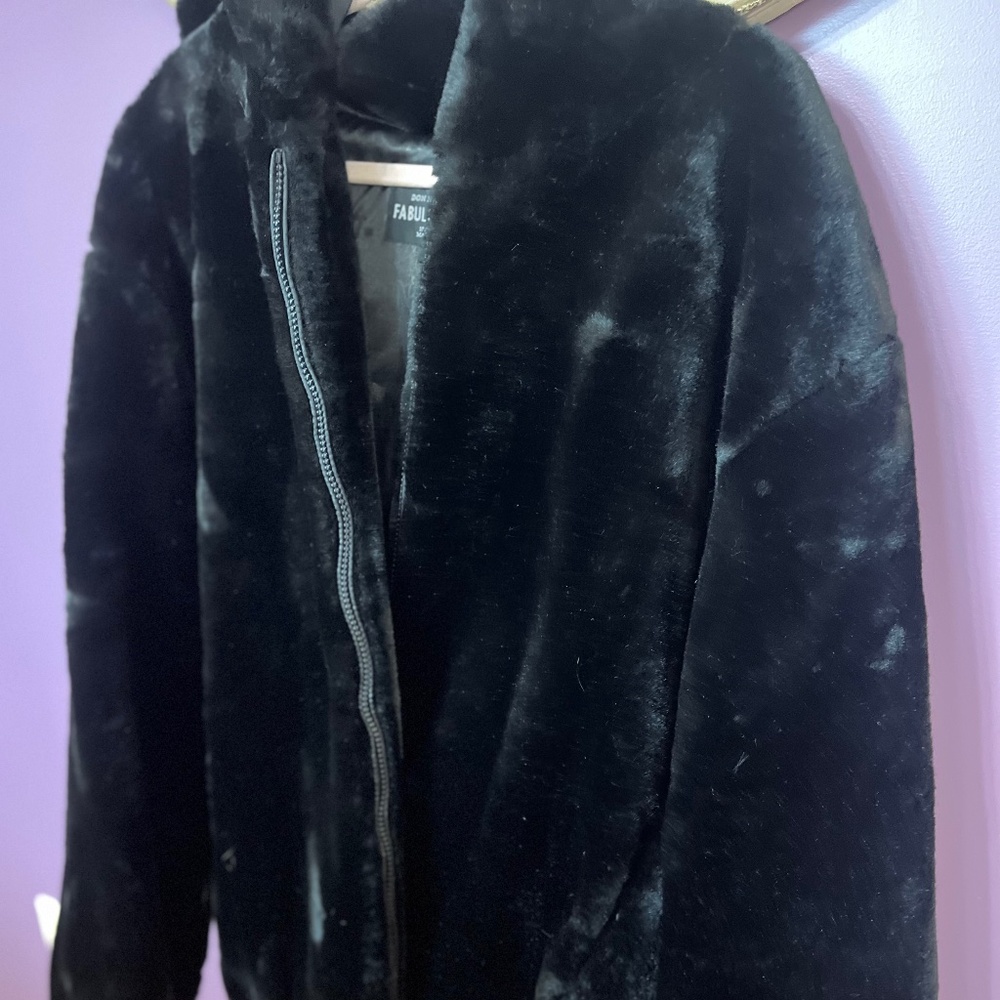 Donna Salyers  faux fur lined coat 3x